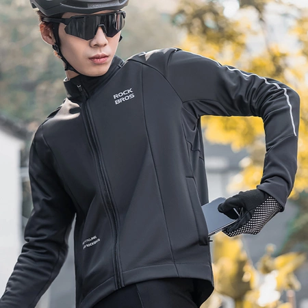 Rockbros 15400002005 long sleeve cycling jersey autumn/winter XXL - black