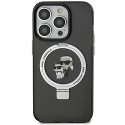 Original Case IPHONE 11 / XR Karl Lagerfeld Hardcase Ring Stand Karl&Choupettte MagSafe (KLHMN61HMRSKCK) black