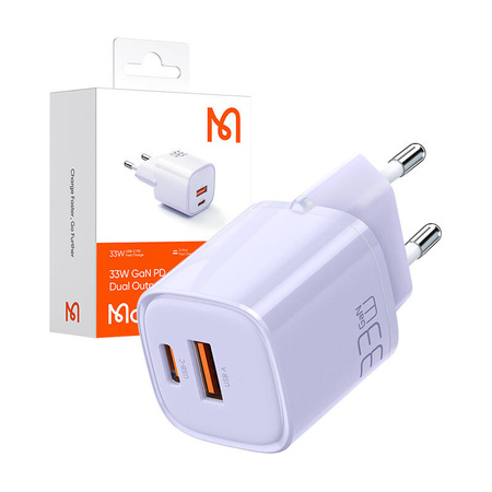 Ładowarka sieciowa GaN 33W Mcdodo CH-0155 USB-C, USB-A (fioletowa)