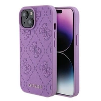 Guess GUHCP15SP4EPMU iPhone 15 6.1&quot; purple/light purple hardcase Leather 4G Stamped