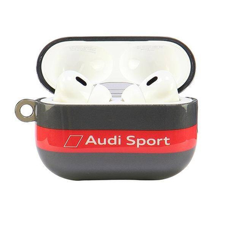 Original Handyhülle APPLE AIRPODS PRO 2 Audi IML Sport Cover (AUS-IMLAPP2-RSQ/D4-GY) grau