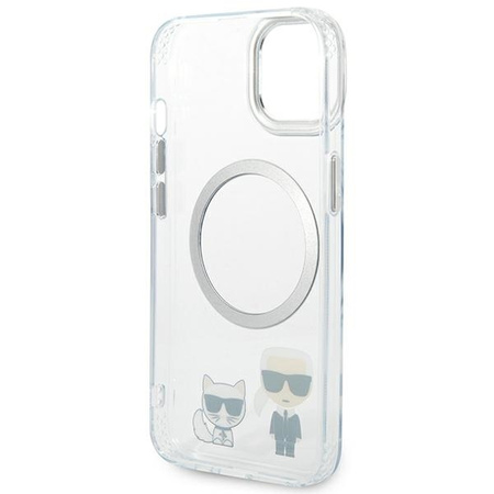 Karl Lagerfeld KLHMP14MHKCT iPhone 14 Plus 6,7" hardcase przeźroczysty/transparent Karl & Choupette Aluminium Magsafe