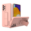 Wozinsky Kickstand Case Silicone Stand Cover for Samsung Galaxy A73 Pink