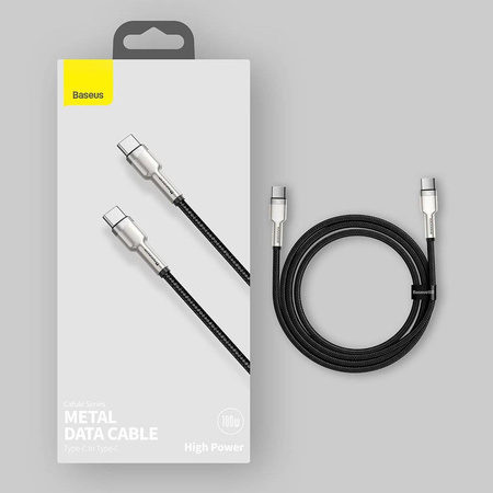 Baseus Cafule Series Metal Data Cable Type-C to Type-C 100W 2m Black