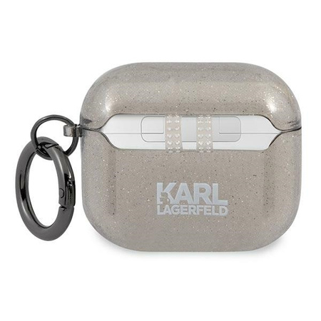 Karl Lagerfeld KLA3UKHGK AirPods 3 cover czarny/black Glitter Karl`s Head