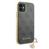 Guess GUHCN61GF4GGR iPhone 11 grey /szary hard case 4G Charms Collection