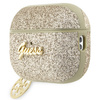 Guess GUAP2GLGSHD AirPods Pro 2 cover gold/gold Glitter Flake 4G Charm