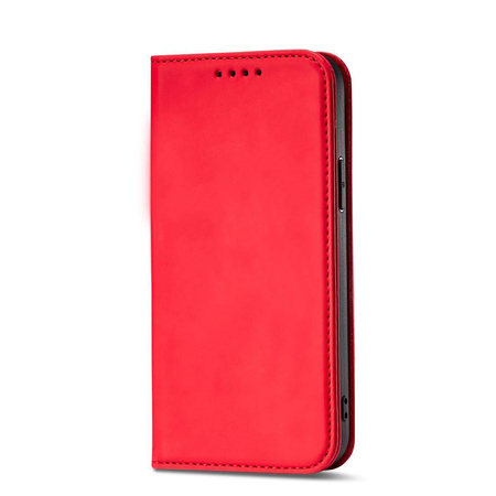 Magnet Card Case etui do iPhone 12 pokrowiec portfel na karty kartę podstawka czerwony