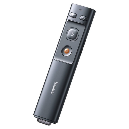 Baseus Orange Dot Multifunctionale remote control for presentation, with a laser pointer - gray