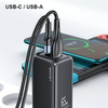 USAMS Ład. siec. 1xUSB-C+1xUSB T47 65W PD Fast Charging Super Si czarny/black CC153TC01  (US-CC153)