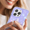 Kingxbar Heart Star Series case for iPhone 14 Plus purple star case