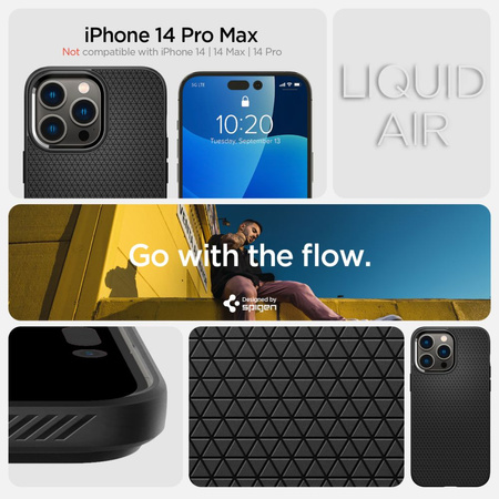 Spigen LIQUID AIR IPHONE 14 PRO MAX MATTSCHWARZ