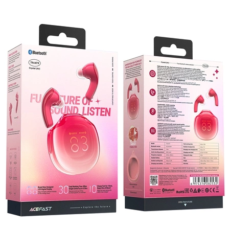 Acefast T9 Bluetooth 5.3 kabellose In-Ear-Kopfhörer – rot