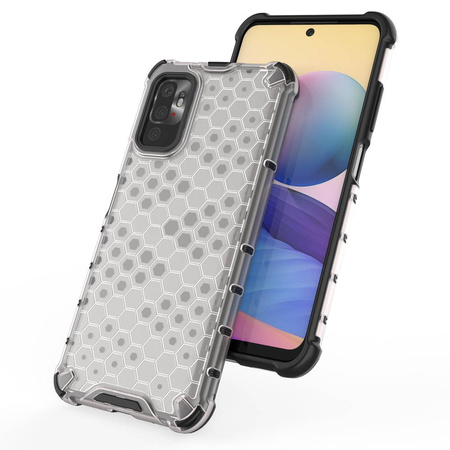 Honeycomb etui pancerny pokrowiec z żelową ramką Xiaomi Redmi Note 10 5G / Poco M3 Pro czarny