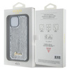 Guess Sequin Script Metal case for iPhone 15 - silver