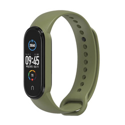 Pasek / opaska silikonowa do smart band Xiaomi Mi Band 5 / 6 / 7 zielony (08)