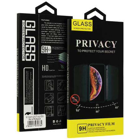 Hartowane szkło Privacy Glass do SAMSUNG GALAXY A03/A03S/A03 CORE/A02/A02S/A04 CZARNE