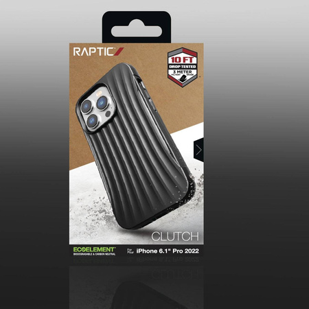 Raptic X-Doria Clutch Case iPhone 14 Pro Rückseite schwarz