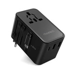 Choetech PD5021 45W EU/US/AUS/UK Reiseadapter mit integriertem USB-C-Kabel – Schwarz