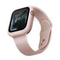 UNIQ etui Lino Apple Watch Series 5/4 44MM różowy/blush pink