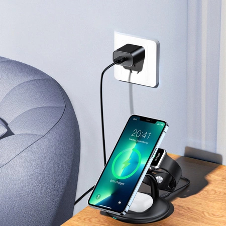 Choetech 3in1 inductive charging station iPhone 12/13/14, AirPods Pro, Apple Watch black (T587-F)