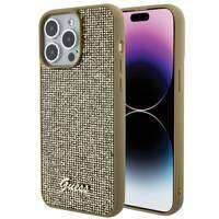 Guess Disco Metal Script case for iPhone 15 Pro Max - gold