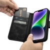 iCarer Oil Wax Wallet Case 2in1 Case iPhone 14 Leather Flip Cover Anti-RFID black (WMI14220721-BK)