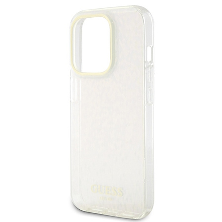 Etui Guess IML Faceted Mirror Disco Iridescent do iPhone 15 Pro - różowe