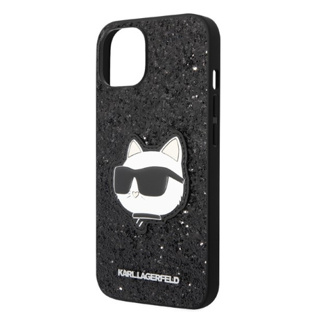 Karl Lagerfeld NFT Glitter Choupette Patch - Etui iPhone 14 Plus (czarny)