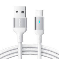 Joyroom kabel USB - USB C 3A do szybkiego ładowania i transferu danych A10 Series 1,2 m biały (S-UC027A10)