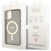 Guess GUHMP14SHCMCGK iPhone 14 6.1" czarny/black hardcase Glitter Gold MagSafe