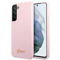 Guess GUHCS22MLSLMGLA S22 + S906 lavender / lavender hardcase Silicone Script Metal Logo