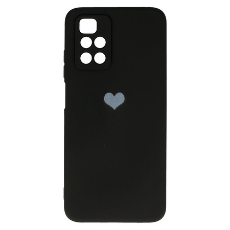 Vennus Silicone Heart Case do Xiaomi Redmi 10 wzór 1 czarny