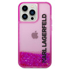 Karl Lagerfeld Liquid Glitter Translucent Elongated Logo Case – Etui iPhone 14 Pro (różowy)