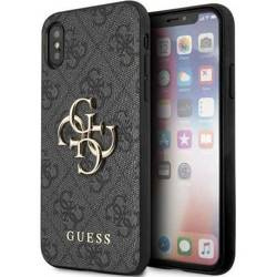 Original Case IPHONE X / XS Guess Hardcase 4G Big Metal Logo (GUHCPX4GMGGR) gray