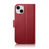 iCarer Wallet Case 2in1 iPhone 14 Flip Leather Cover Anti-RFID red (WMI14220725-RD)