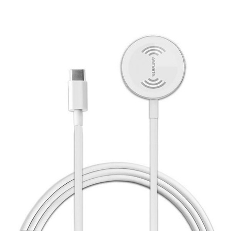 4smarts Ładowarka indukcyjna VoltBeam Mini dla Apple Watch 1-8/SE z kablem 1m USB-C 2.5W biały/white 462550