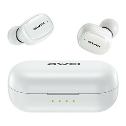 AWEI słuchawki Bluetooth 5.1 T13 Pro TWS + stacja dokująca biały/white