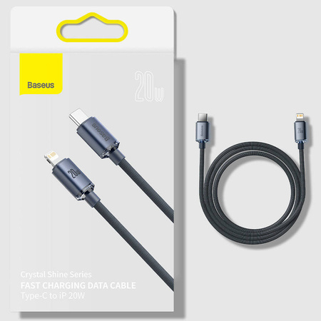 Baseus Crystal Shine Series Fast Charging Data Cable Type-C to iP 20W 2m Black