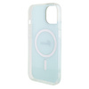 Original Case APPLE IPHONE 15 Guess Hardcase IML Iridescent MagSafe (GUHMP15SHITSQ) turquoise