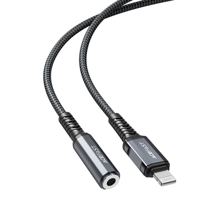 Acefast MFI Lightning audio cable - 3.5mm mini jack (female) 18cm, AUX gray (C1-05 deep space gray)