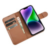 iCarer Wallet Case 2in1 iPhone 14 Flip Leather Anti-RFID Brown (WMI14220725-BN)