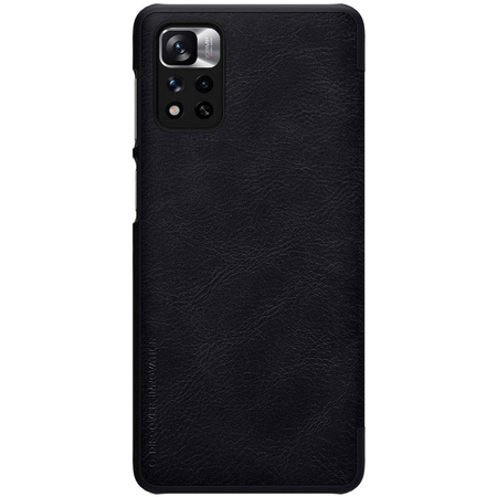 Nillkin Qin Case Cover für Xiaomi Redmi Note 11 Pro + (China) / Redmi Note 11 Pro (China) Kameraschutz Holster Cover Flip Cover Schwarz