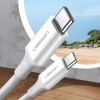 Ugreen US264 60518 USB-C / USB-C PD QC AFC Kabel 1 m – weiß