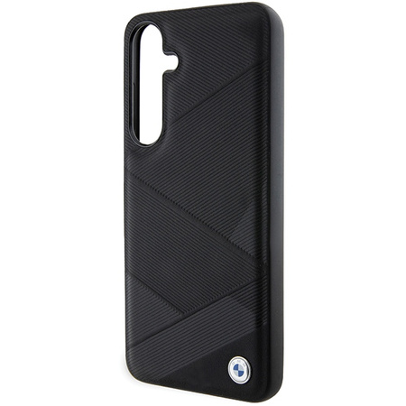 Etui BMW Signature Leather Crossing Lines Pattern na Samsung Galaxy S24+ - czarne