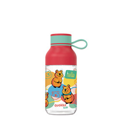 Quokka Ice Kids with strap - Butelka na wodę z tritanu 430 ml z paskiem (Happy Quokka)