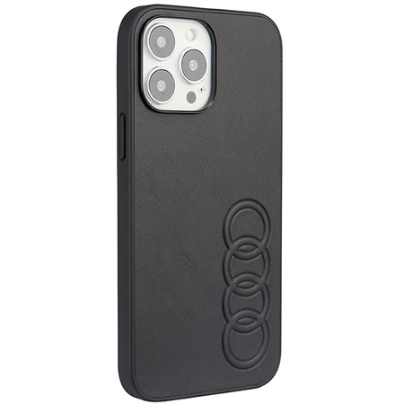 Audi Kunstleder iPhone 13 Pro Max 6,7&quot; schwarz/schwarz Hardcase AU-TPUPPCIP13PM-TT/D1-BK