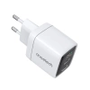 Choetech PD6051 2x USB-C PD 35W GaN Wandladegerät mit Display – Weiß