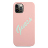 Guess GUHCP12MLSVSPG iPhone 12/12 Pro 6,1" różowo zielony/green pink hardcase Silicone Vintage