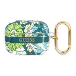 Schutzhülle APPLE AIRPODS PRO Guess AirPods Flower Strap Collection (GUAPHHFLN) grün